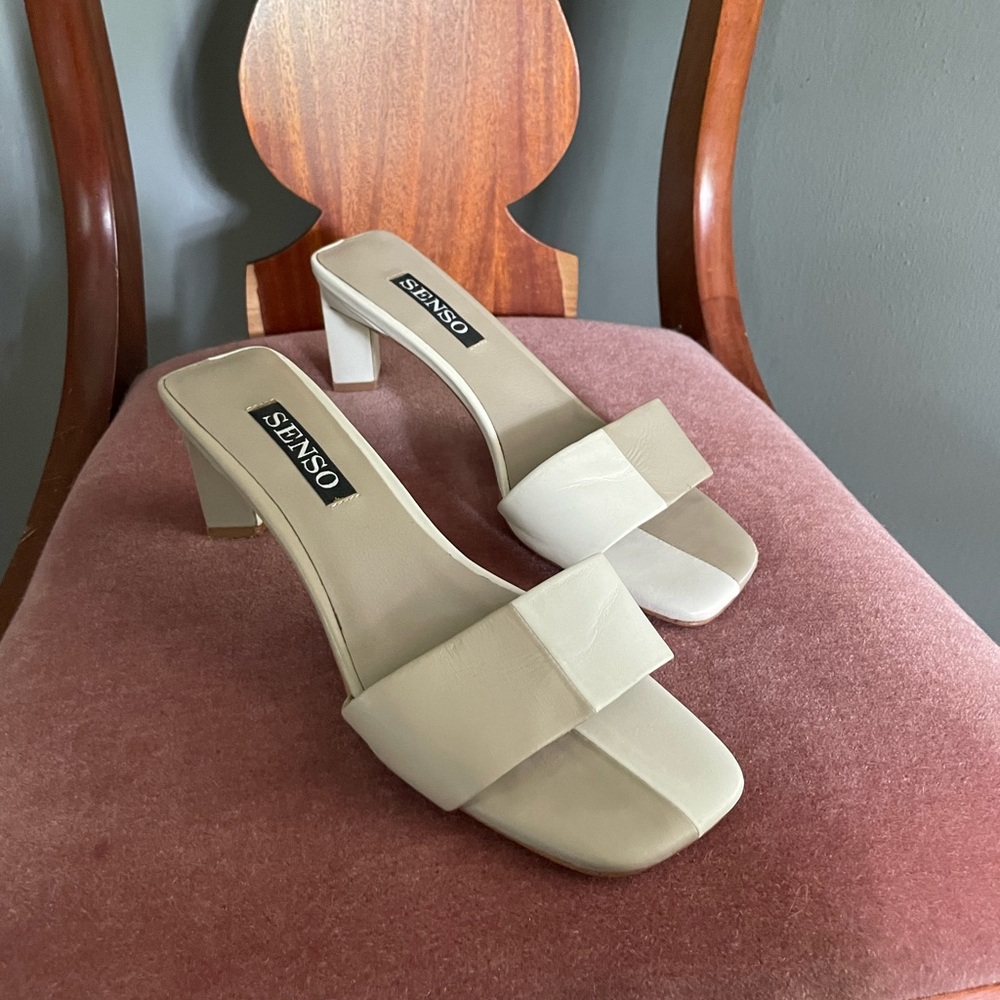 Senso Color-Block Mule Heels